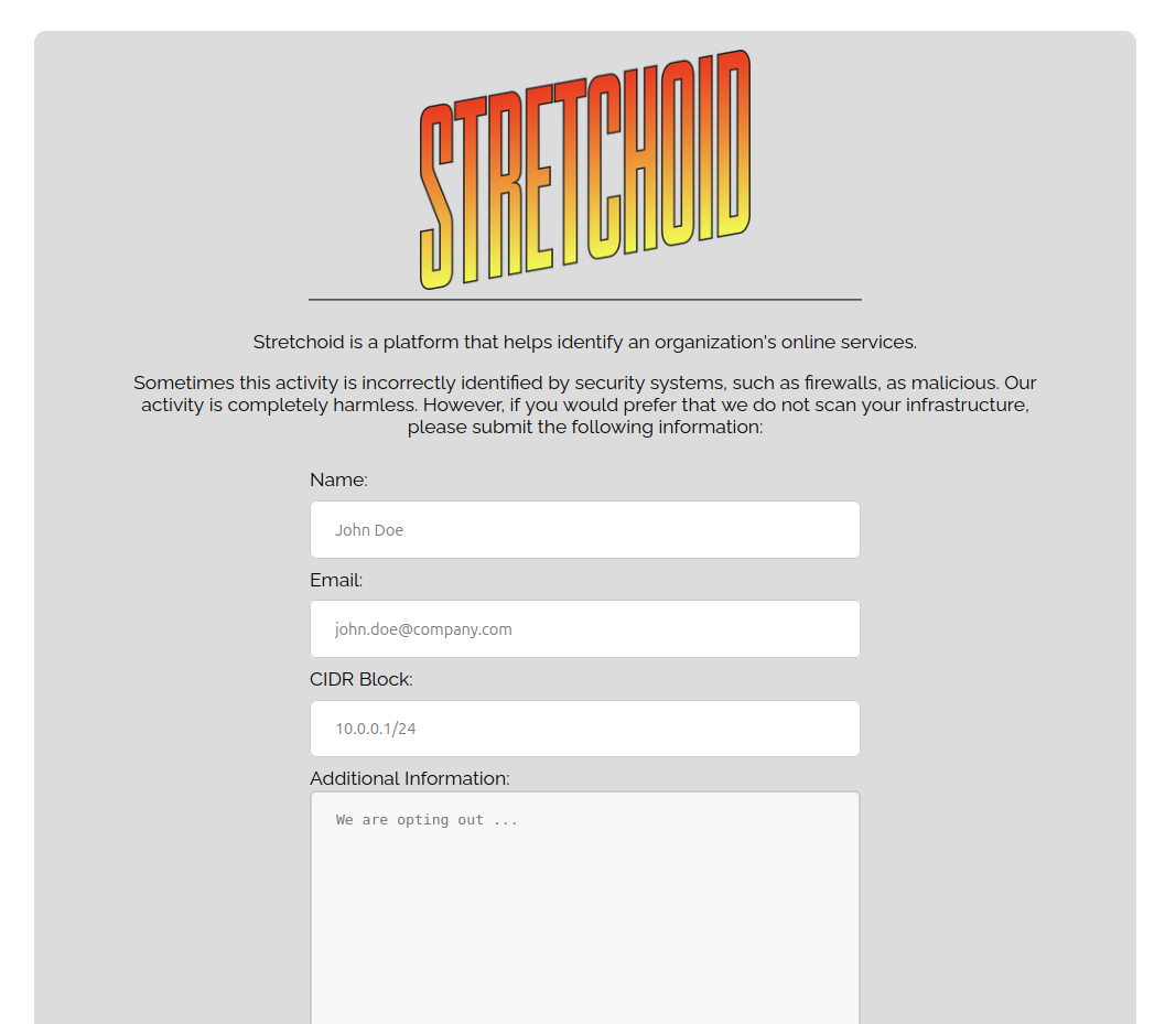 Stretchoid home page